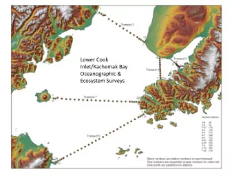 Lower Cook  Inlet/Kachemak Bay  Oceanographic &amp;  Ecosystem Surveys  Kachemak Bay Water