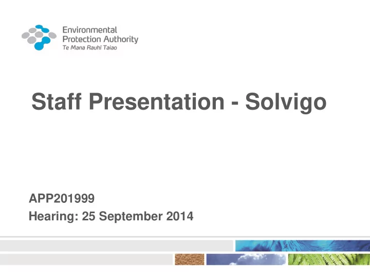 staff presentation solvigo