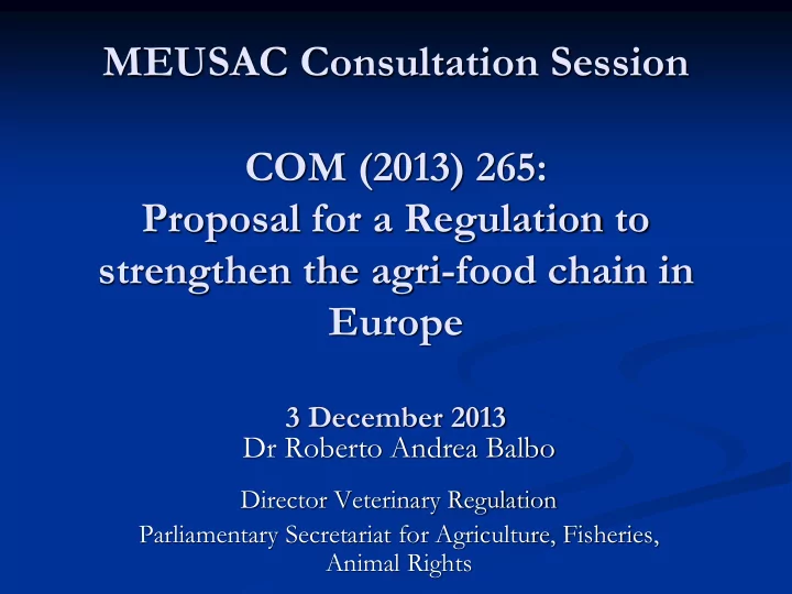 meusac consultation session com 2013 265 proposal for a