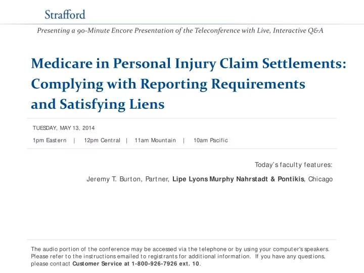medicare in personal injury claim settlements complying