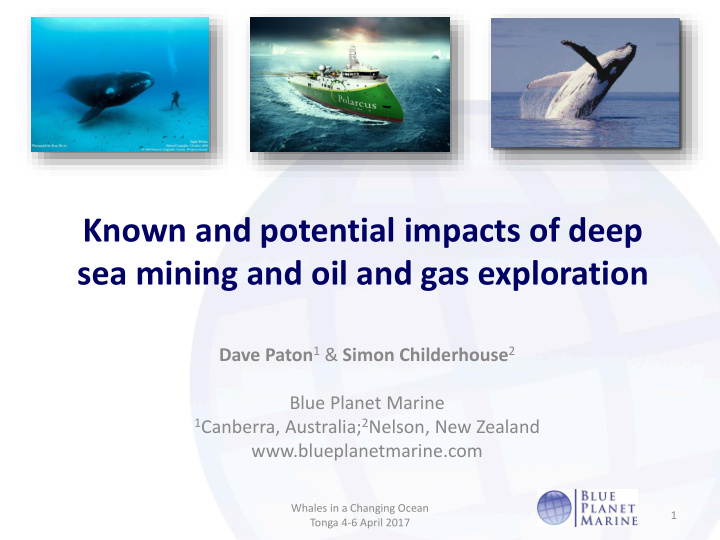 known and potential impacts of deep sea mining and oil
