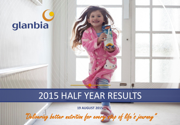 2015 half year results