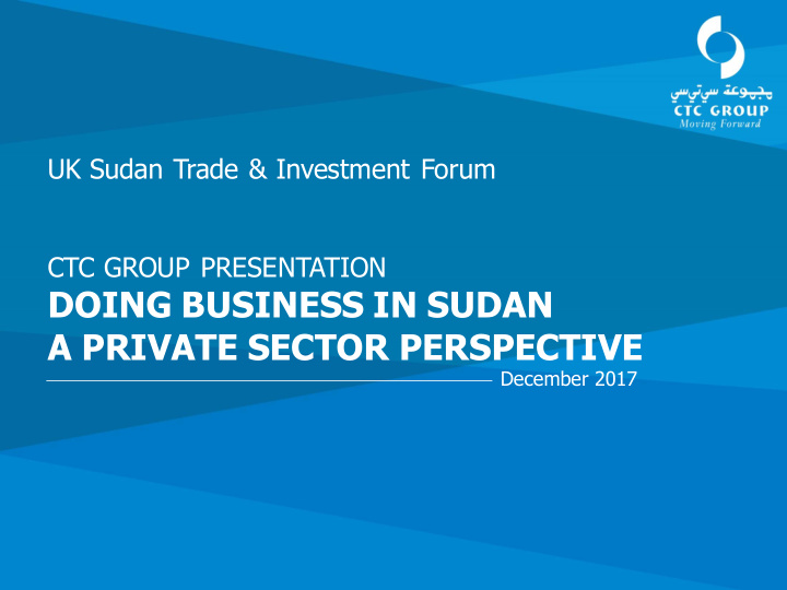 doing business in sudan a private sector perspective