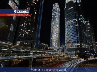 Partner in a changing world  People change history  Tesmec was established in 1951 in Bergamo -