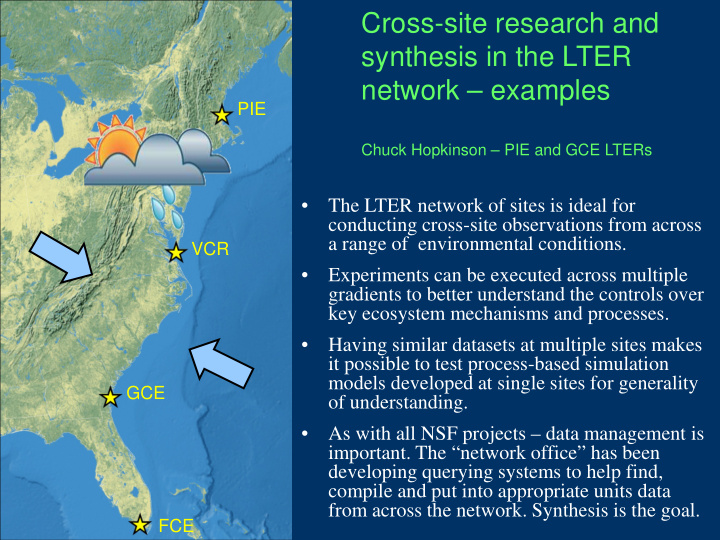 cross site research and synthesis in the lter network