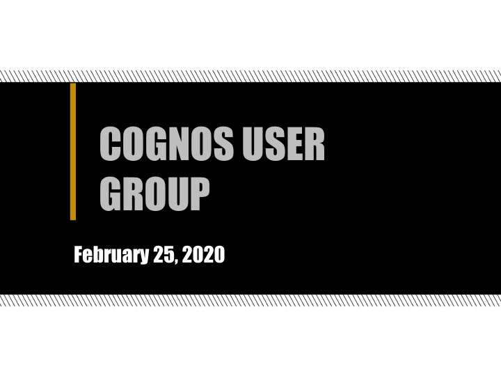cognos user group