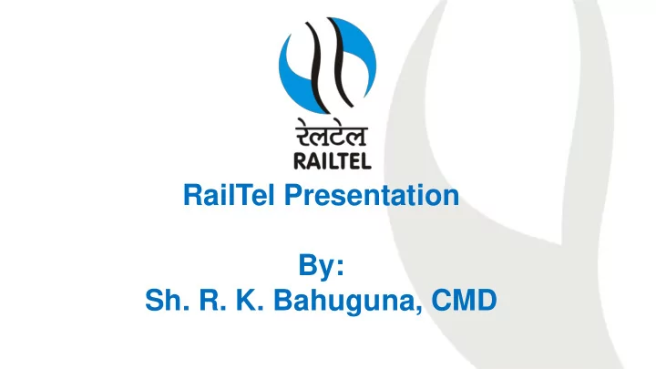 by sh r k bahuguna cmd agenda introduction infrastructure