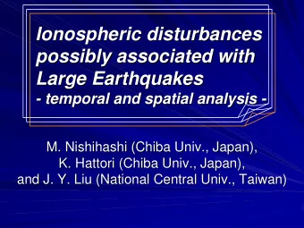 Ionospheric disturbances  disturbances  Ionospheric  Ionospheric disturbances  possibly associated