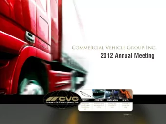 2012 Annual Meeting  This presentation contains forward-looking statements that are subject to