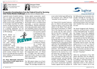 prosecution considerations from the Federal circuit for Surviving  Inter partes review challenges