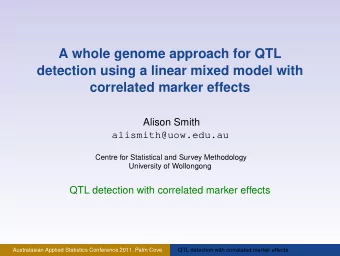 A whole genome approach for QTL  detection using a linear mixed model with  correlated marker