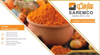 IMPEX (PVT) LTD.  TURMERIC FROM PAKISTAN  Grower,  Process &amp; Export  +  9  2  3  4  1  1  1  1