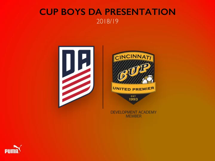 cup boys da presentation