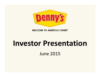 Investor Presentation  June 2015  Forward Looking Statements and Non-GAAP  Financial Measures