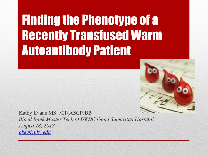 finding the phenotype of a