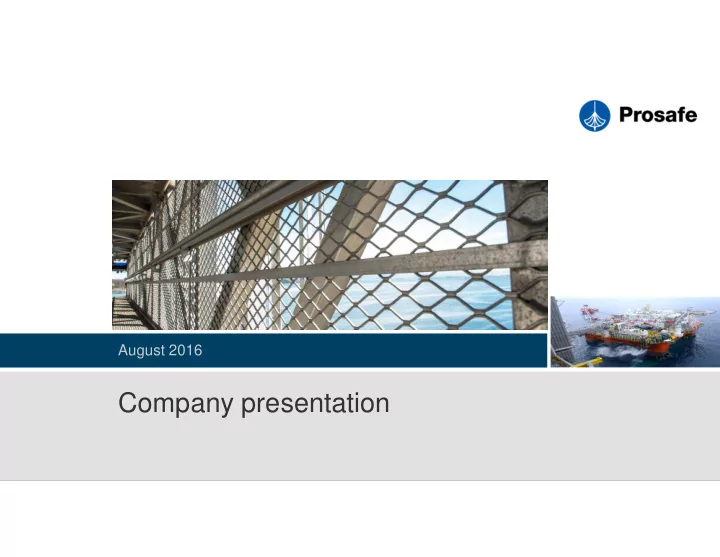 company presentation disclaimer