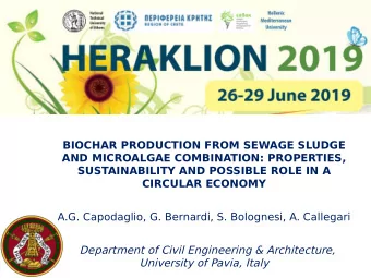 Department of Civil Engineering &amp; Architecture,  University of Pavia, Italy  STATEMENT OF