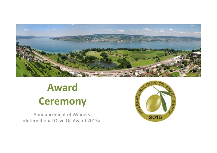 award ceremony