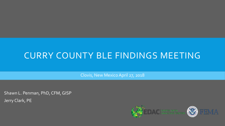 curry county ble findings meeting