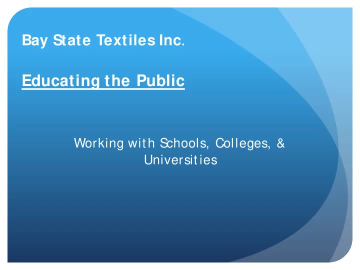 educating the public