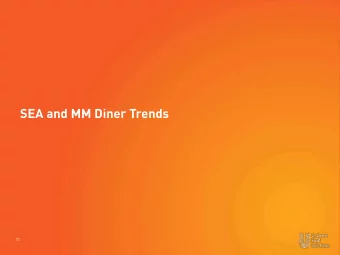 SEA and MM Diner Trends  13  14  14  For Myanmar:  Rise of sit-in Bakeries in MM, which provide