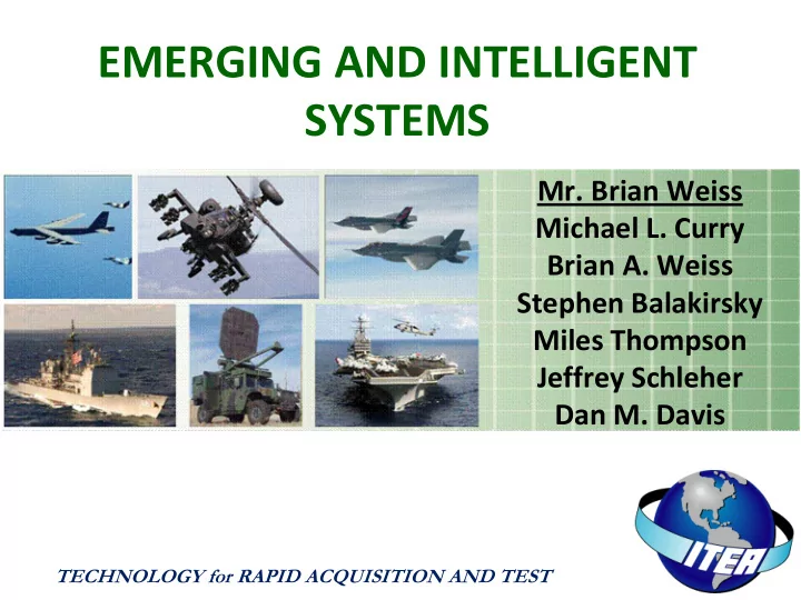 emerging and intelligent systems