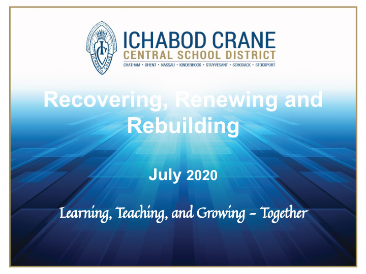 recovering renewing and rebuilding