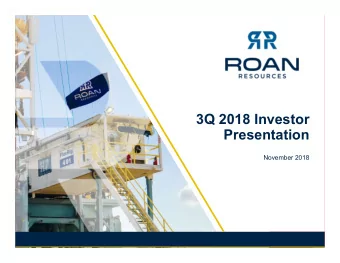 3Q 2018 Investor  Presentation  November 2018  1  Important Disclosures  Forward-Looking Statements