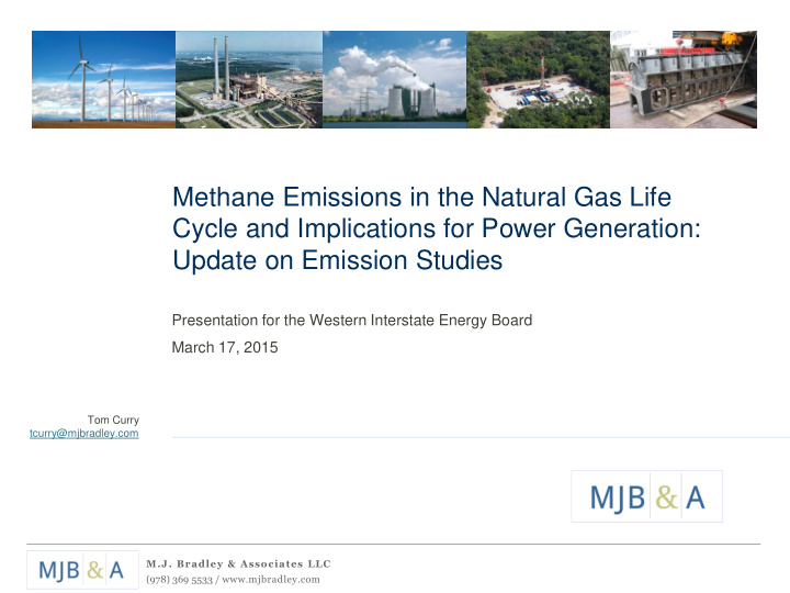 methane emissions in the natural gas life