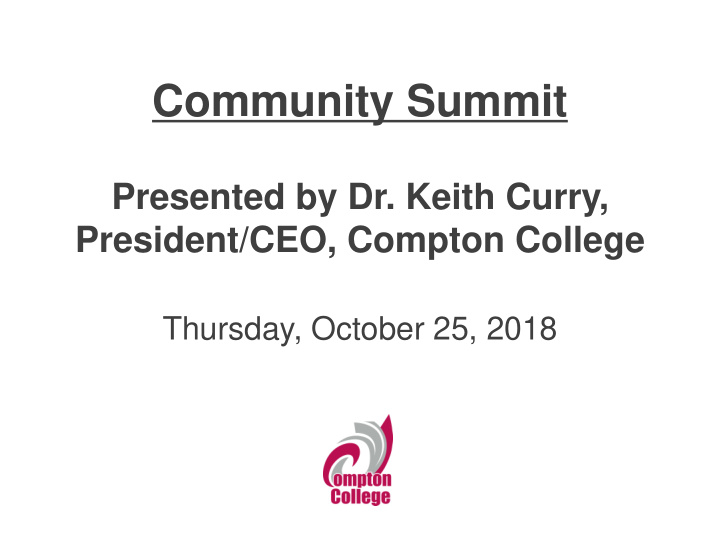 community summit