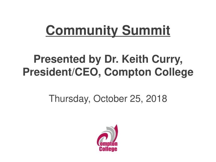 community summit