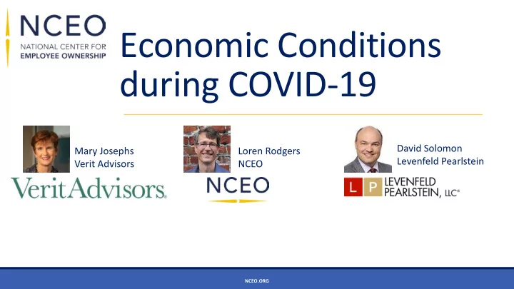 economic conditions during covid 19
