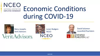 Economic Conditions  during COVID-19  David Solomon  Mary Josephs  Loren Rodgers  Levenfeld
