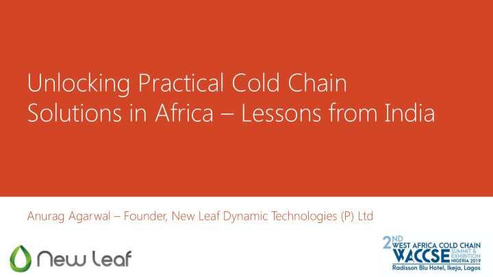unlocking practical cold chain