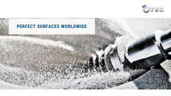 PERFECT SURFACES WORLDWIDE  A WELCOME FROM THE TECHNOLOGY LEADER  in mass finishing  Proverbial