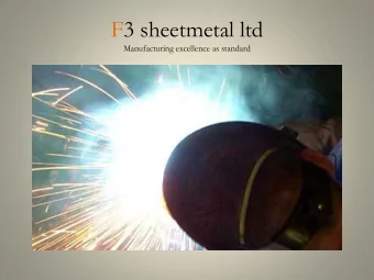 F3 sheetmetal ltd  Manufacturing excellence as standard  Services  Design and development