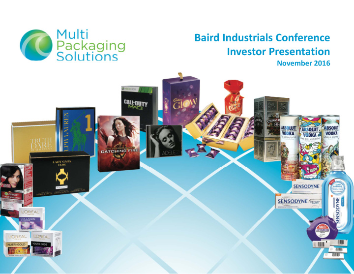 baird industrials conference investor presentation