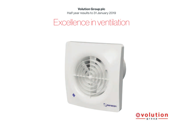 excellence in ventilation introduction