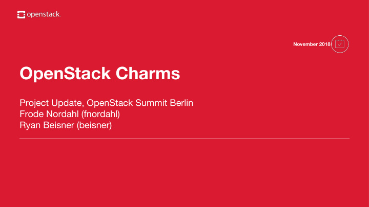 openstack charms