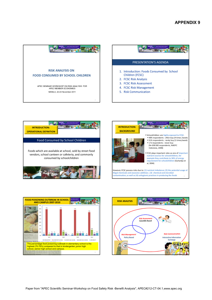 presentation s agenda risk analysis on 1 introduction