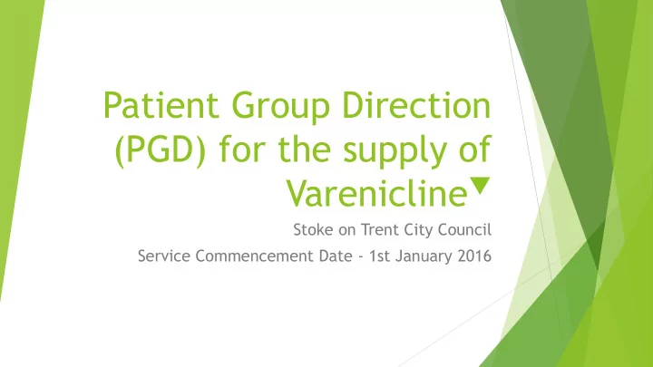 pgd for the supply of