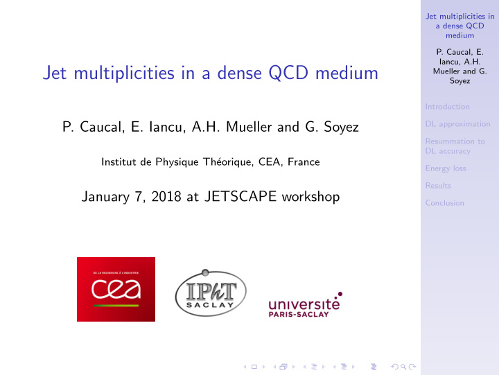 jet multiplicities in a dense qcd medium