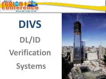 DIVS  DL/ID  Verification  Systems  Verification of Legal Status  DIVS  Passport Verification
