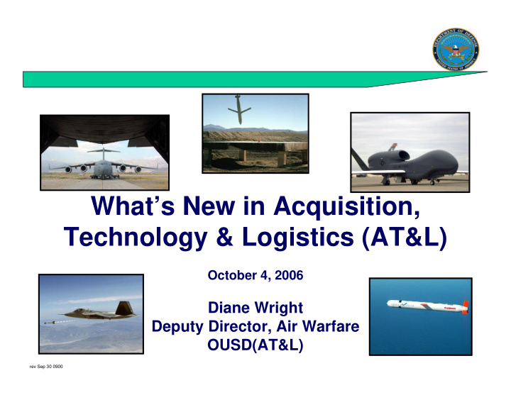 what s new in acquisition technology logistics at l