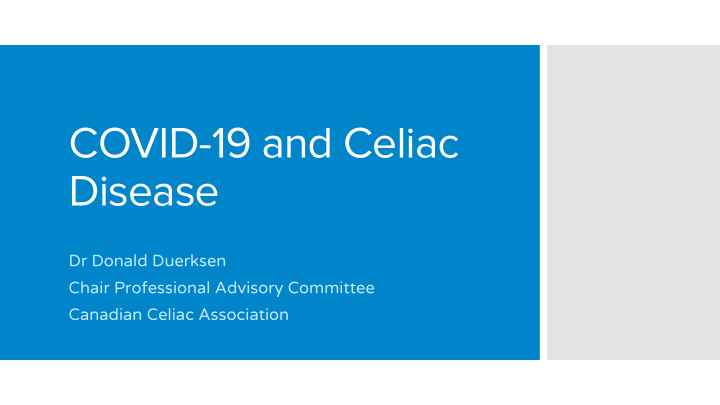 covid 19 and celiac disease