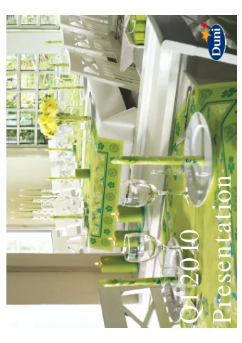 Presentation  Q1 2010  1  Disclaimer  This presentation has been prepared by Duni AB (the