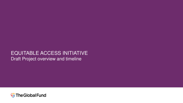 equitable access initiative