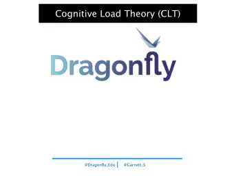 Cognitive Load Theory (CLT)  @Dragonfly_Edu       @Garnett_S  The catalyst  w  r  e  t  r  i  e  v