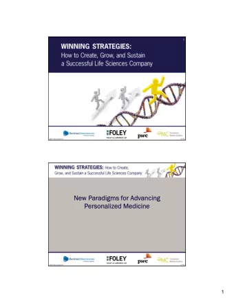 New Paradig  Paradigms for Adv  s for Advancing  ncing  Perso  Personalized  alized Medicine