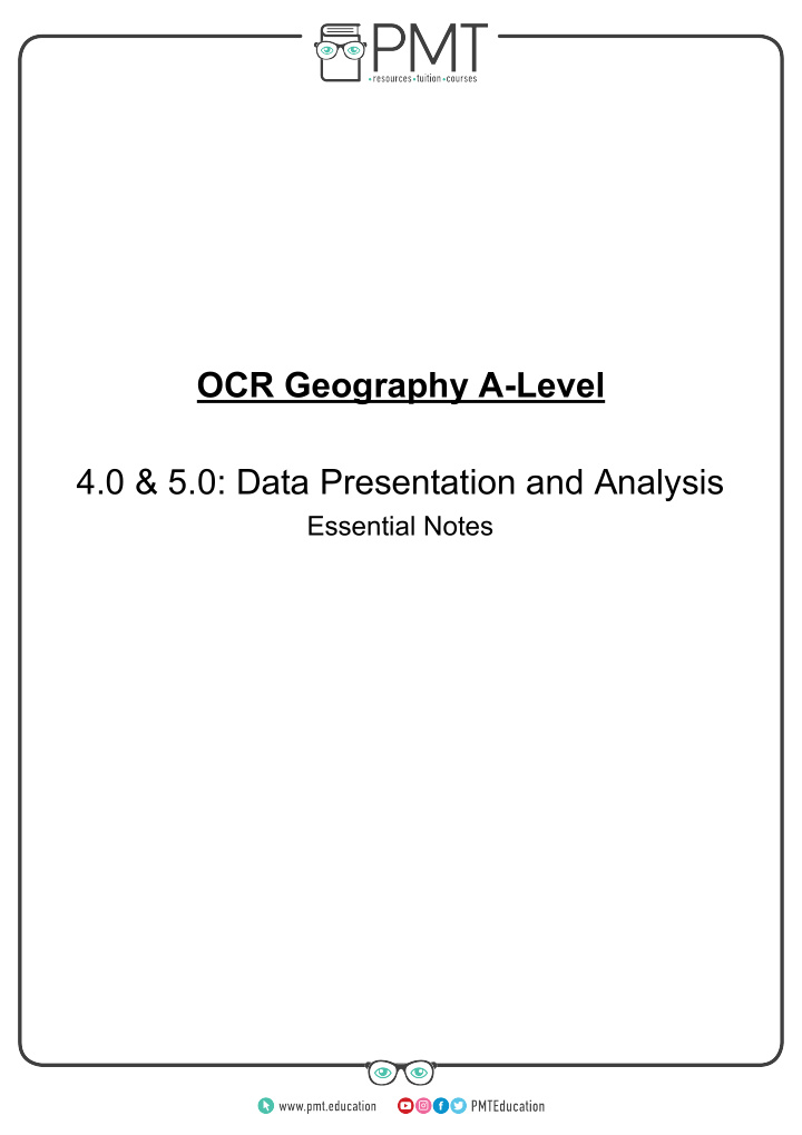 ocr geography a level 4 0 5 0 data presentation and